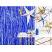 Partydeco Partyaccessoire Vorhang 90 x 250 cm, Dunkelblau
