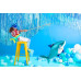 Partydeco Partyaccessoire Vorhang 90 x 250 cm, Dunkelblau