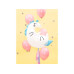 Partydeco Folienballon Unicorn Blau/Weiss Partydeco Folienballon Unicorn Blau/Weiss