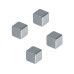 Franken Haftmagnet Würfel 10 x 10 mm, 4 Stück, Silber