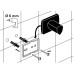 BIASCA Glashalter schwarz matt, doppel