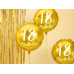 Partydeco Folienballon 18th Birthday Gold/Weiss Partydeco Folienballon 18th Birthday Gold/Weiss