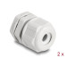 Delock Kabelverschraubung M16, grau 2 Stück Delock Kabelverschraubung M16, grau 2 Stück