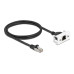 Delock Patchkabel für Easy 45 Modul Cat 6A, S/FTP, 1 m, Schwarz