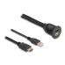 Delock USB 2.0-Verlängerungskabel HDMI/USB A - HDMI/USB A 1 m Delock USB 2.0-Verlängerungskabel HDMI/USB A - HDMI/USB A 1 m