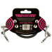 Ernie Ball Patch-Kabel 6405 Flat Ribbon, 2er Pack – 0.3 m, Schwarz