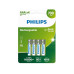 Philips Akku Akku Rechargeable AAA 4 Stück