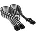 Corsair Premium 12+4-Pin 12VHPWR 600 W Kabel Schwarz Weiss