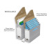 Elba Archivschachtel Tric A4 Grau/Weiss