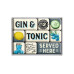 Nostalgic Art Magnet-Set Gin & Tonic 9 Stück, Mehrfarbig