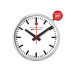 Mondaine Wanduhr Smart stop2go Ø 25 cm, Silber/Weiss