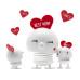 Hoptimist Aufsteller Bumble Love S, Weiss, 1 Stück