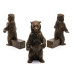 Jardinopia Pflanzentopffüsse Potty Feet Grizzlybär, 3er Set