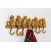 Kare Garderobenleiste Monkey 8 Haken, Gold Kare Garderobenleiste Monkey 8 Haken, Gold