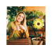 relaxdays Windrad Sonnenblume 70 cm