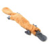 SwissPet Hunde-Spielzeug Schlappi-Schnabeltier, S, 35 cm, Braun