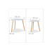relaxdays Couchtisch 2er Set 40/60 x 40/48 cm, Nature/Weiss