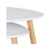 relaxdays Couchtisch 2er Set 40/60 x 40/48 cm, Nature/Weiss