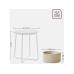 Songmics Beistelltisch mit Korb Nature/Weiss