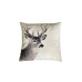 Dameco Kissen gefüllt Hirsch 40 x  40 cm, Beige/Grau