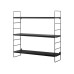 Schou Wandregal 58 x 16 x 58 cm, Schwarz