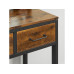 VASAGLE Schminktisch mit Hocker 90 x 141 cm, Braun/Schwarz