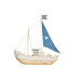 G. Wurm Aufsteller Segelboot 28 x 29 cm