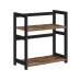 Songmics Regal 2 Ebenen, Braun/Schwarz
