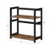 Songmics Regal 2 Ebenen, Braun/Schwarz