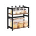 Songmics Regal 2 Ebenen, Braun/Schwarz