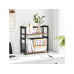 Songmics Regal 2 Ebenen, Braun/Schwarz
