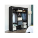 Songmics Regal 150 cm x 175 cm, Schwarz