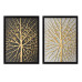 Wallxpert Bild Golden Tree 2 Stück, 34 x 44 cm