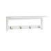 relaxdays Wandregal mit 4 Haken 50 cm x 17.5 cm, Weiss