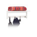 relaxdays Wandregal mit 4 Haken 50 cm x 17.5 cm, Weiss