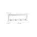 relaxdays Wandregal mit 4 Haken 50 cm x 17.5 cm, Weiss