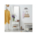 relaxdays Wandregal mit 4 Haken 50 cm x 17.5 cm, Weiss