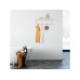 relaxdays Wandregal mit 4 Haken 50 cm x 17.5 cm, Weiss