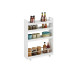 relaxdays Nischenwagen 18 x 83.5 x 59.5 cm, Weiss