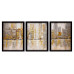 Wallxpert Bild Golden Art 3 Stück, 35 x 45 cm