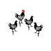 Wallxpert Gartenstecker Huhn 33 cm, 4er Set, Schwarz Wallxpert Gartenstecker Huhn 33 cm, 4er Set, Schwarz