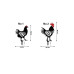 Wallxpert Gartenstecker Huhn 33 cm, 4er Set, Schwarz Wallxpert Gartenstecker Huhn 33 cm, 4er Set, Schwarz