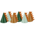 Partydeco Partyhüte Dinosaurier 14 cm, 6 Stück