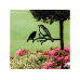 Wallxpert Gartenstecker Vogel auf Zweig 40 x 20 cm