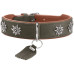 Hunter Halsband München 37/XS-S, Rindsleder, Grün/Cognac