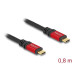 Delock USB4-Kabel 20 Gbps PD 3.0 100 W USB C - USB C 0.8 m