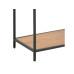 AC Design Regal Seaford 77 x 35 x 185 cm, Eiche/Schwarz matt