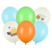Partydeco Luftballon Ballon Baufahrzeuge Ø 30 cm, 6 Stück, Mehrfarbig
