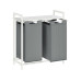 VASAGLE Wäschekorb mit Ablage 2 x 46 l, Grau/Weiss VASAGLE Wäschekorb mit Ablage 2 x 46 l, Grau/Weiss