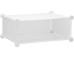 relaxdays Schuhschrank mit 12 Fächern Silber/Transparent/Weiss